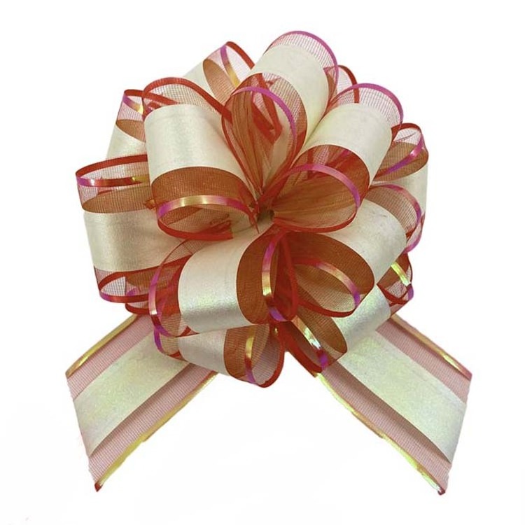 Cheap Price Plastic Romantic 50 mm Pull String Ribbon Bow Luxury Bow Gift Wrap Ribbon And Bows