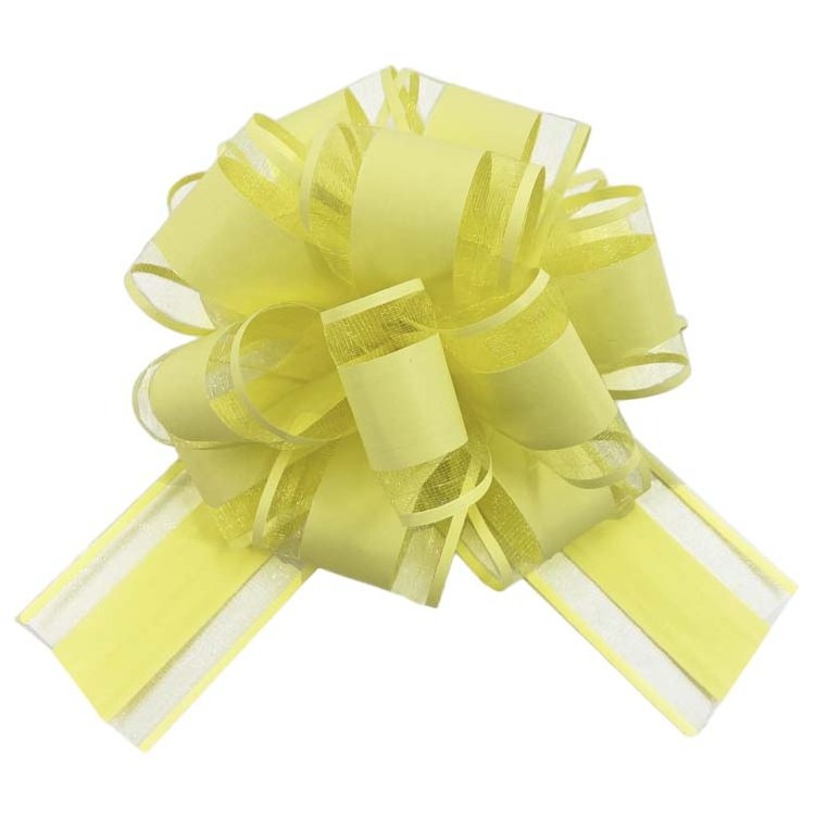 Cheap Price Plastic Romantic 50 mm Pull String Ribbon Bow Luxury Bow Gift Wrap Ribbon And Bows