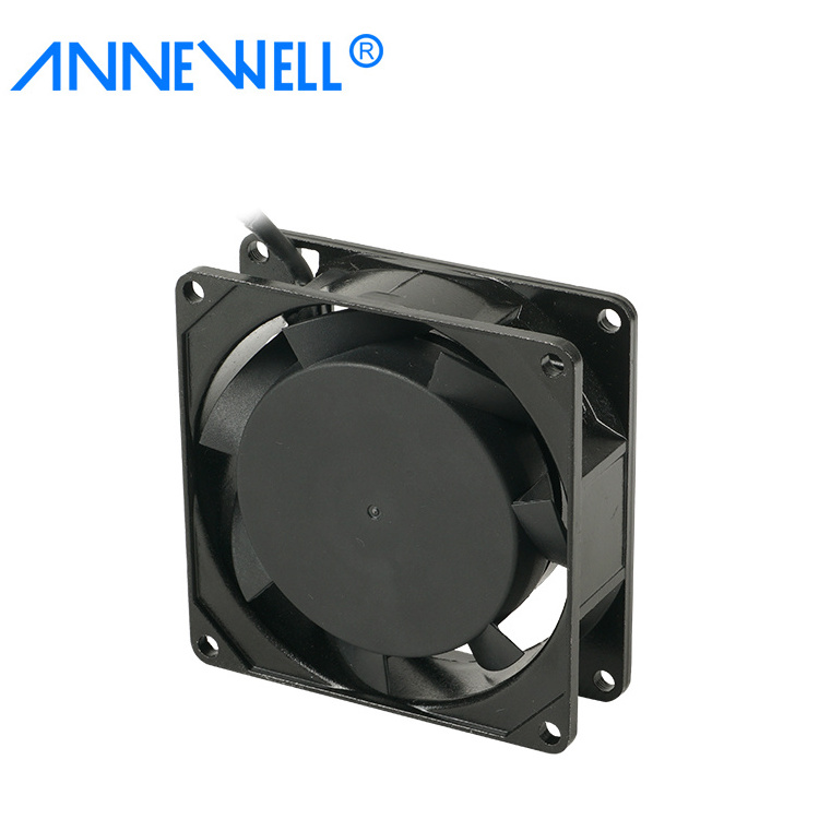 AnneWell 110 V 80*80*25 mm Sleeve Bearing 19 CFM 2300 RPM 13 W Equipment Exhaust Fan AC Muffin Axial Cooling Fan