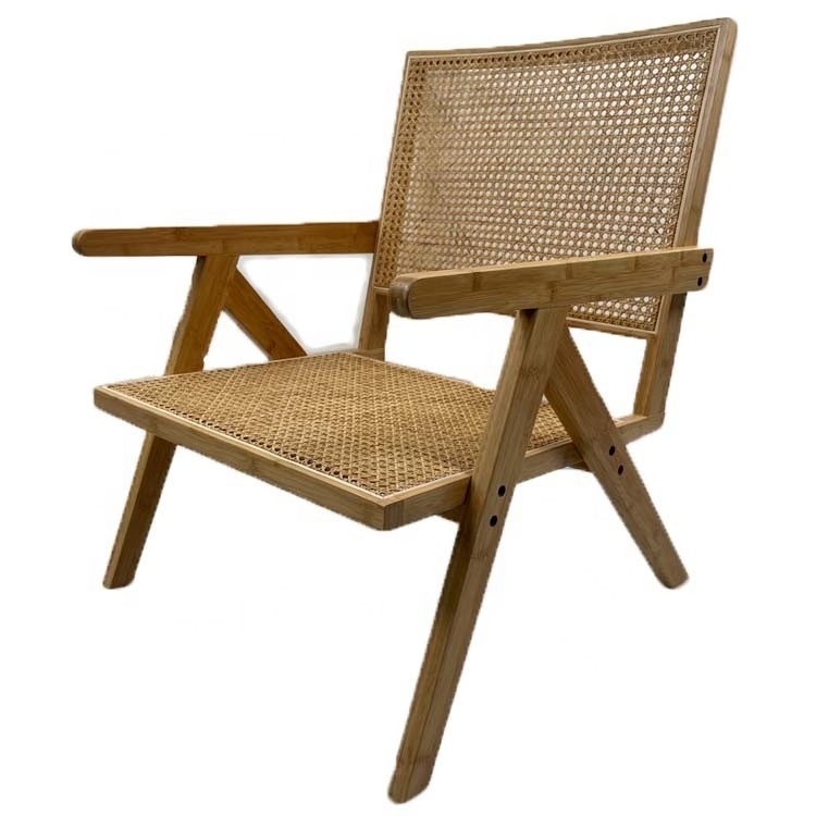 Wholesale Price OEM/ODM Wood Chaises De Salon Lounge Chair Poltronas Sessel Comfortable Bamboo Chair For Home