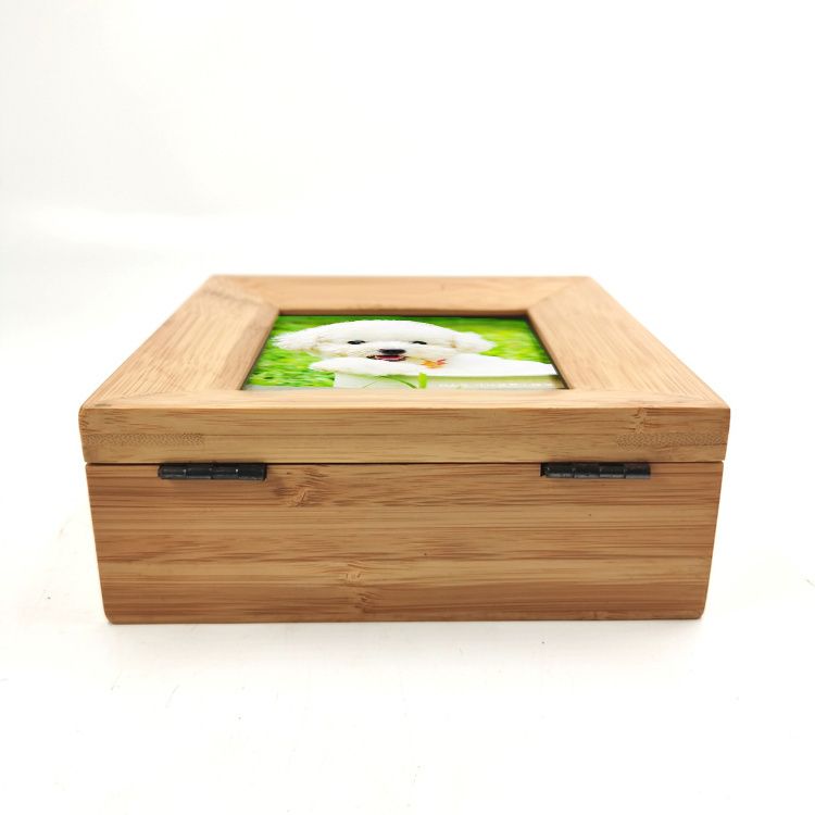 High Quality Pet Urns Small Bamboo Animal Ashes Box Coffins and Caskets Cremation Urn for Pet Ashes