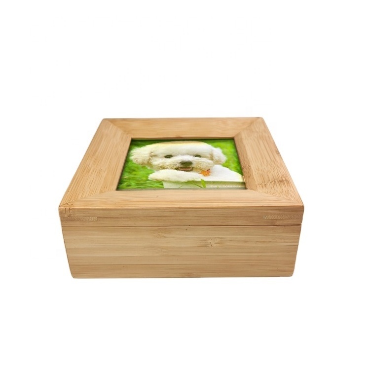 High Quality Pet Urns Small Bamboo Animal Ashes Box Coffins and Caskets Cremation Urn for Pet Ashes