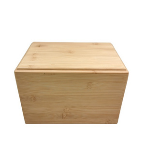 Wholesale Animal Pet Urns Dog Memorial Box Coffins and Caskets Urn for Pet Ashes Cremation Urn Pet Caskets Bamboo Rectangle