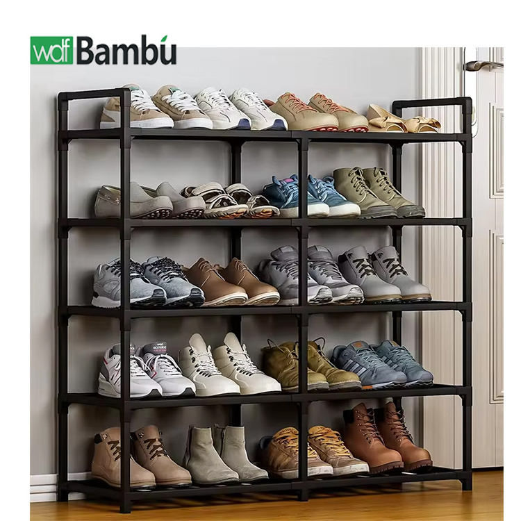 High Quality Modern Bamboo Wooden Shoe Display Racks Organizer Storage For Home