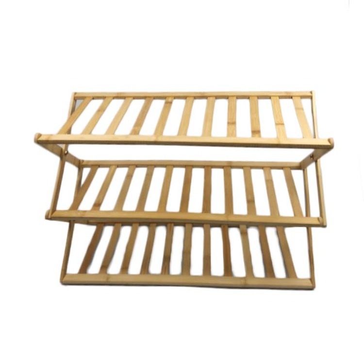 Hot sale ODM collapsible foldable shoe storage rack organizer design wood bench stand for home bamboo wooden shoe rack