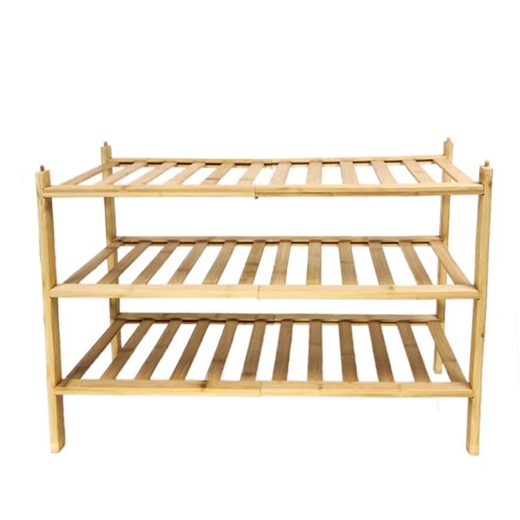 Manufacturer Modern Storage Bamboo Shoe Rack Organizer cabinet 2,3,4 Tier  Bamboo Wooden Shoe Racks For Home