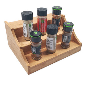 Multi-function 3 tier Small storage rack porta temperos spice rack organizer estantes para especias bamboo spice rack for Home