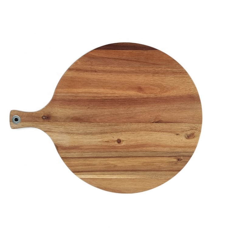 Wholesale Customized Reusable Pizza Peel Set Charcuterie Board Bamboo Pizza Plate Wood Pizza Board With Handle