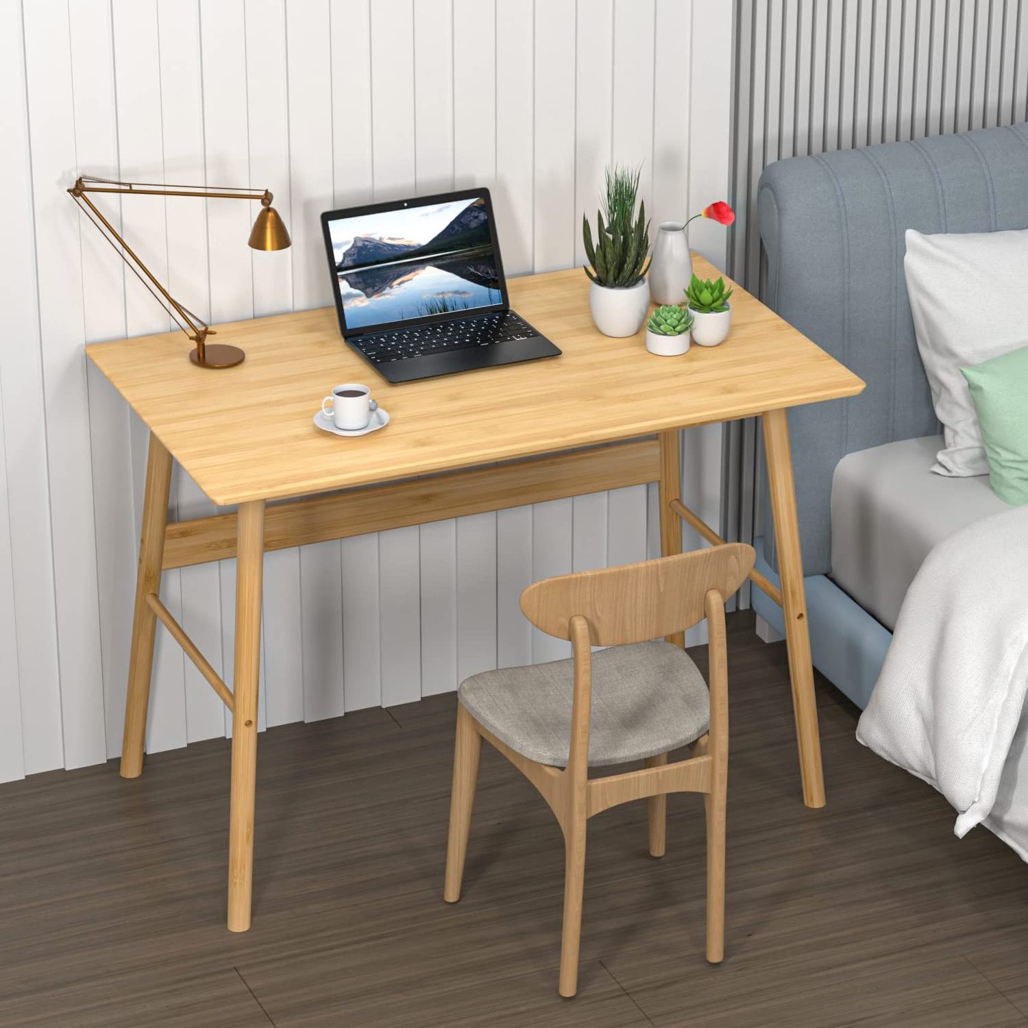 Multi-function table designs Wooden Writing Desk For Bedroom Home Office Table Computer Desk Bamboo Table For Work Study