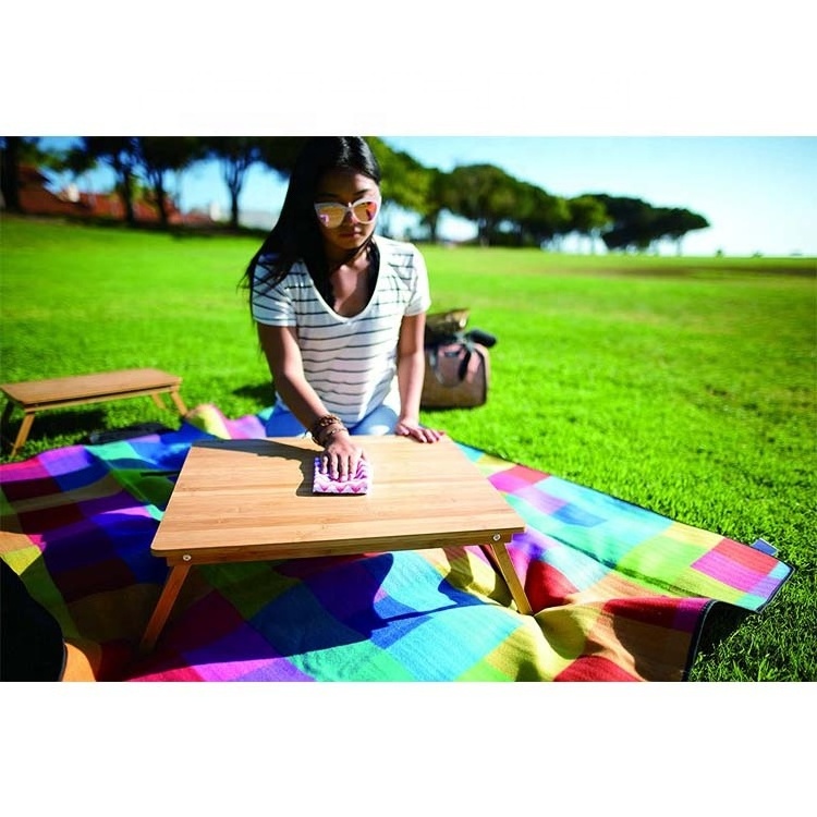 Outdoor Foldable Bamboo Camping Kitchen Table Set Outdoor Tables for Party