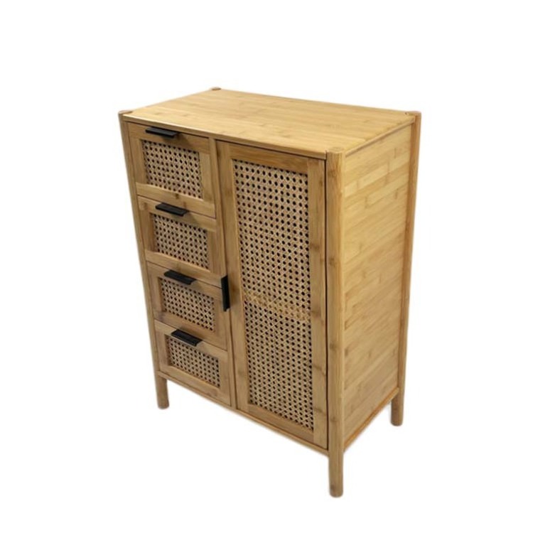 High quality ODM meuble salon usm furniture side board cabinet storage armarios habitacion bamboo rattan cabinet for living room