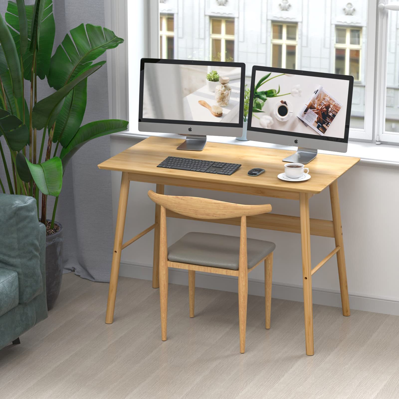 Multi-function table designs Wooden Writing Desk For Bedroom Home Office Table Computer Desk Bamboo Table For Work Study