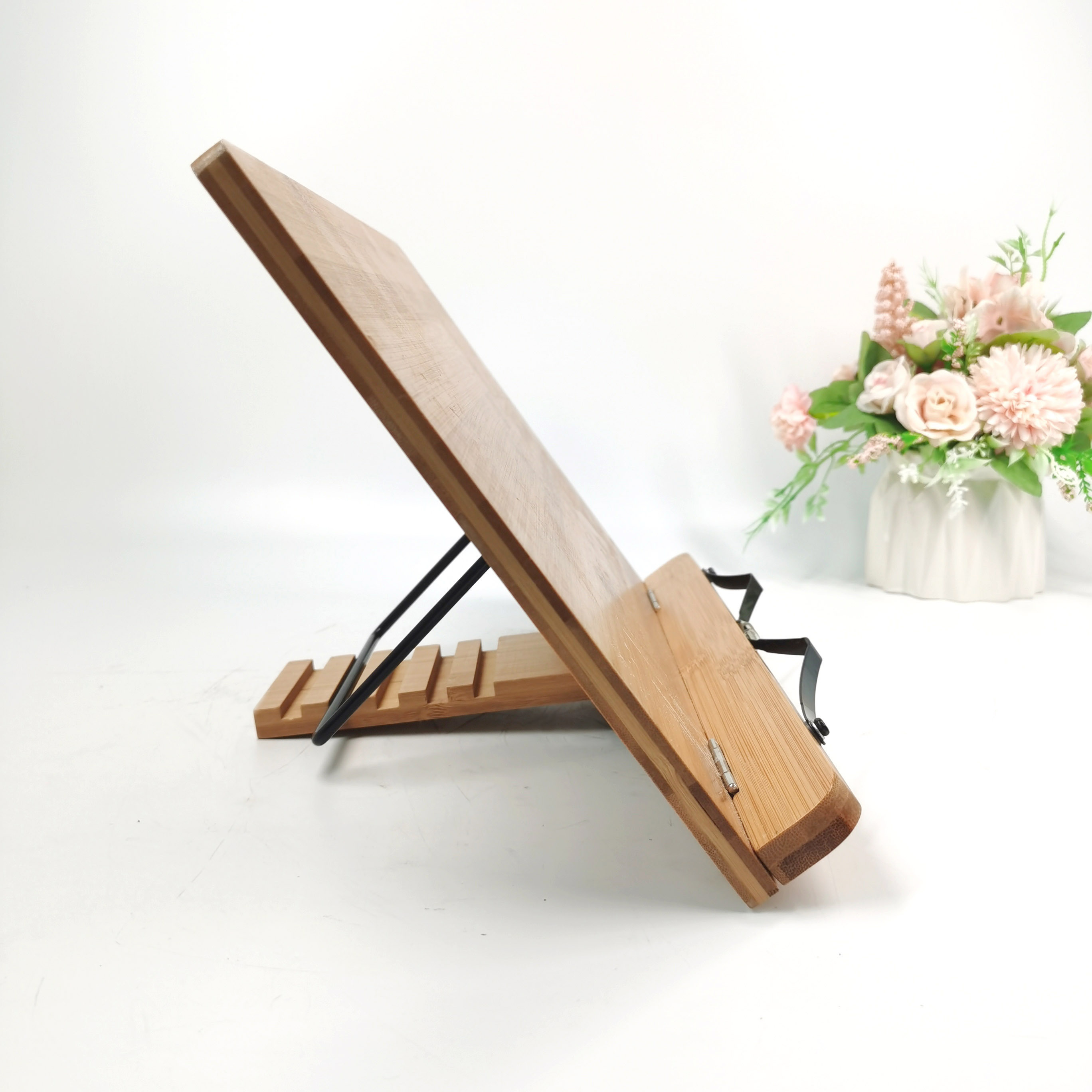 WDF Hot Sale Adjustable Laptop Stand Desktop Book Holder Foldable Ipad Stand Wood Computer Mac Book Stand For Office