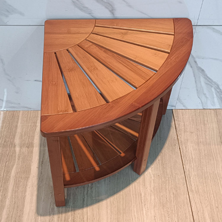 Factory Custom Storage bench seating Brown Bathroom stool Shower seat Teak shower bench Shower foot rest for shaving legs