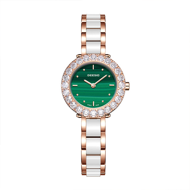 OEM Fashion Quartz Movement Watch White Waterproof Crystal dial Exquisite and Elegant Women's Watch