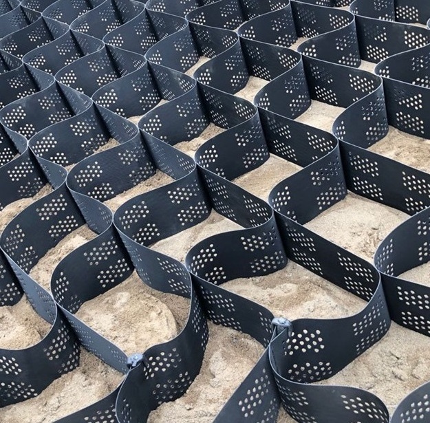 HDPE Geocell Gravel Grid 50mm ASTM Standard Textured Smooth Surface Plastic Geocell