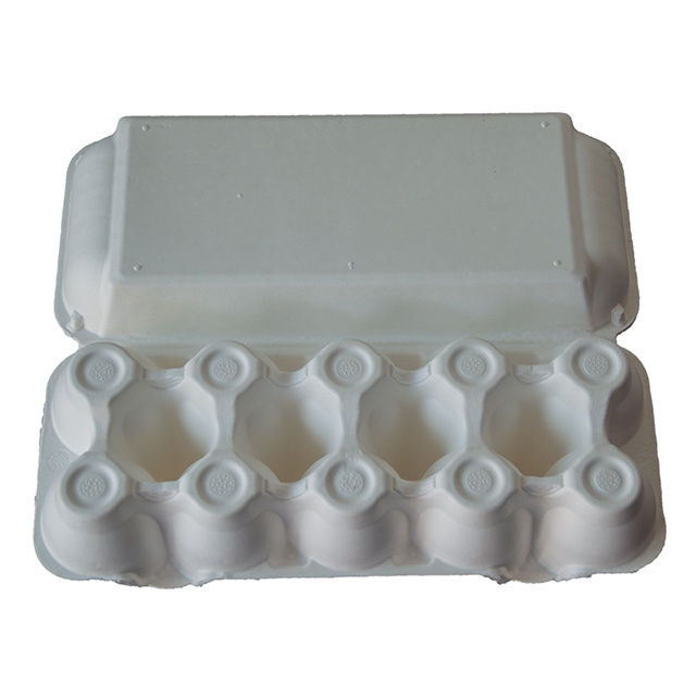 10 Holes Biodegradable Packaging Carton Chicken Goose Duck Eggs Packaging Boxes Carton Tray Chicken Egg Tray Carton