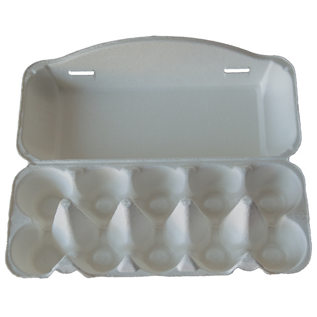 10 Holes Biodegradable Packaging Carton Chicken Goose Duck Eggs Packaging Boxes Carton Tray Chicken Egg Tray Carton