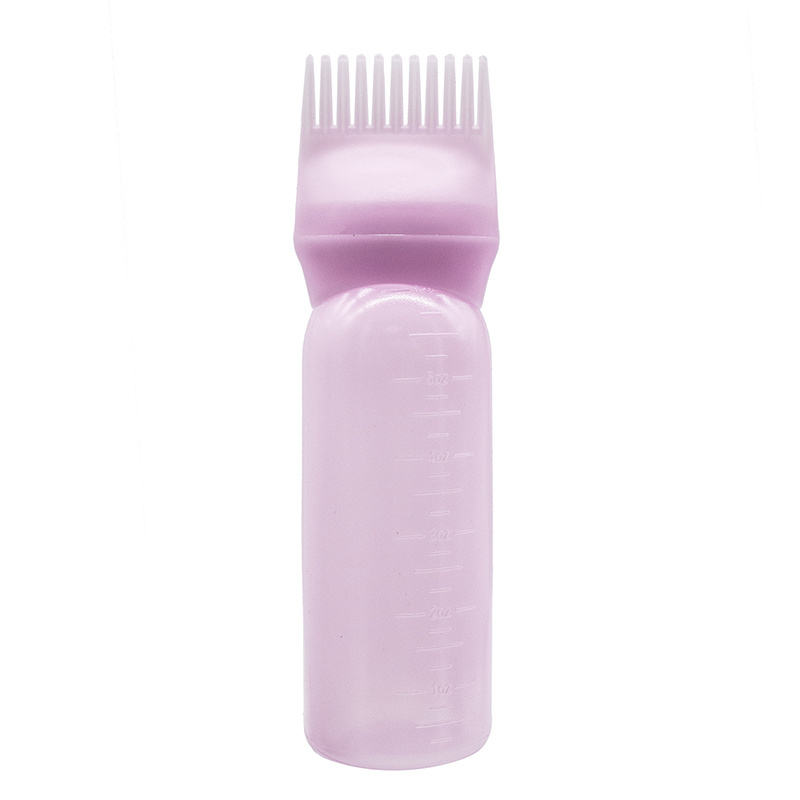 New Plastic Oil Comb Applicator Bottles Shampoo Dispensing Bottle for Salon Hair Coloring Styling in 3 Colors