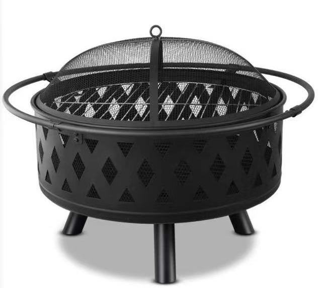 High quality portable outdoor backyard/garden fire pit manufacturers with cover and grill