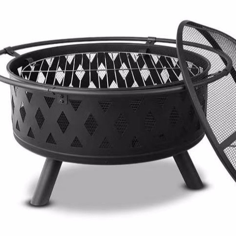 High quality portable outdoor backyard/garden fire pit manufacturers with cover and grill