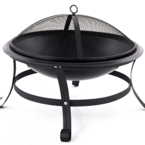 Trade assurance customized portable outdoor backyard/garden fire pit manufacturers round with mesh cover