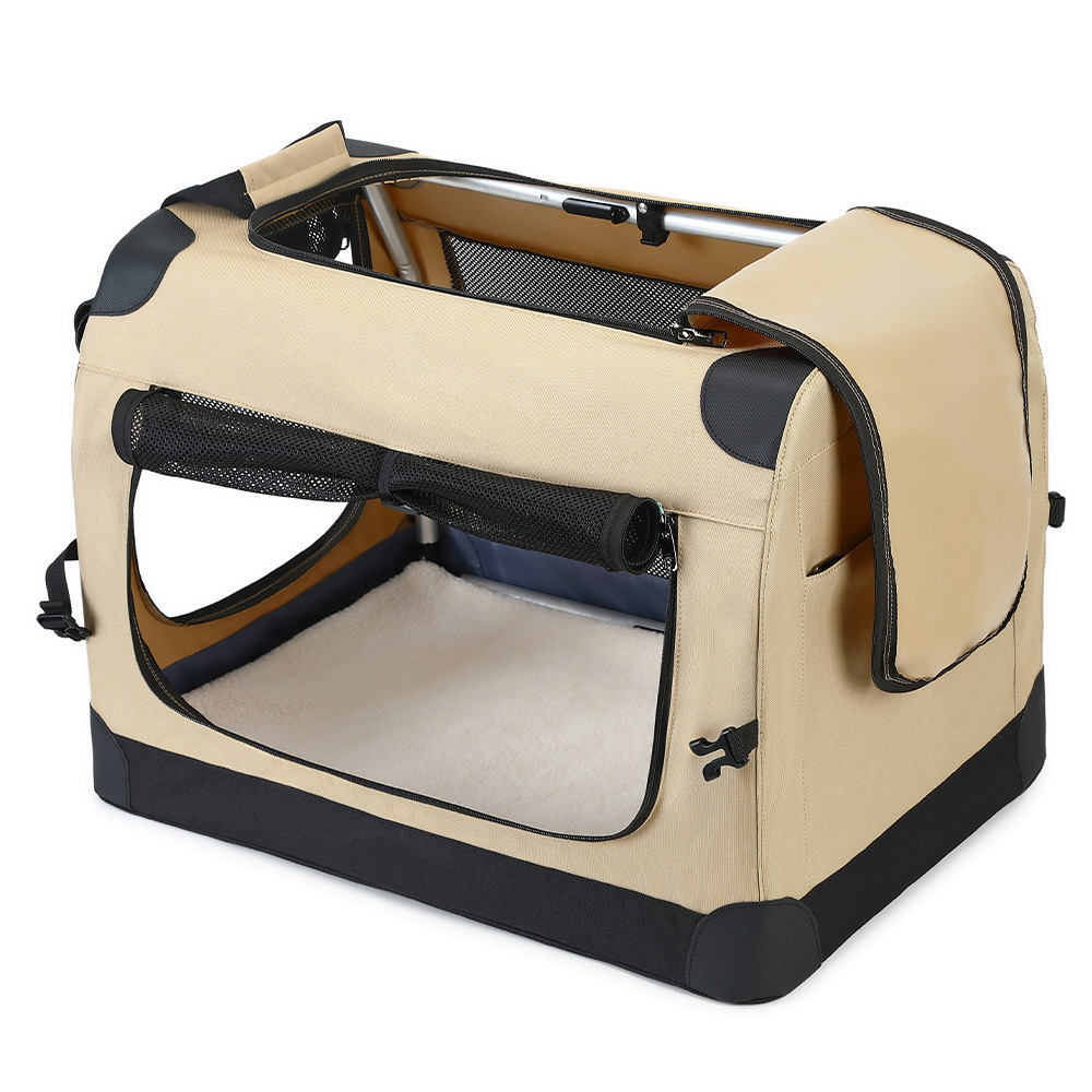 Pet Travel Carrier Crate Dog Car Seat Cage Dog Kennel House Pet Nest Pet Home Carrier Bag Foldable Train Dog Carrier Cage