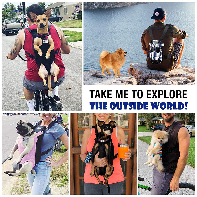 Fashion Front Pack Shoulder Cage Canvas Treat Small Puppy Hand Free Foldable Fashion Soft Sided Cat Dog Pet Sling Bag Carrier