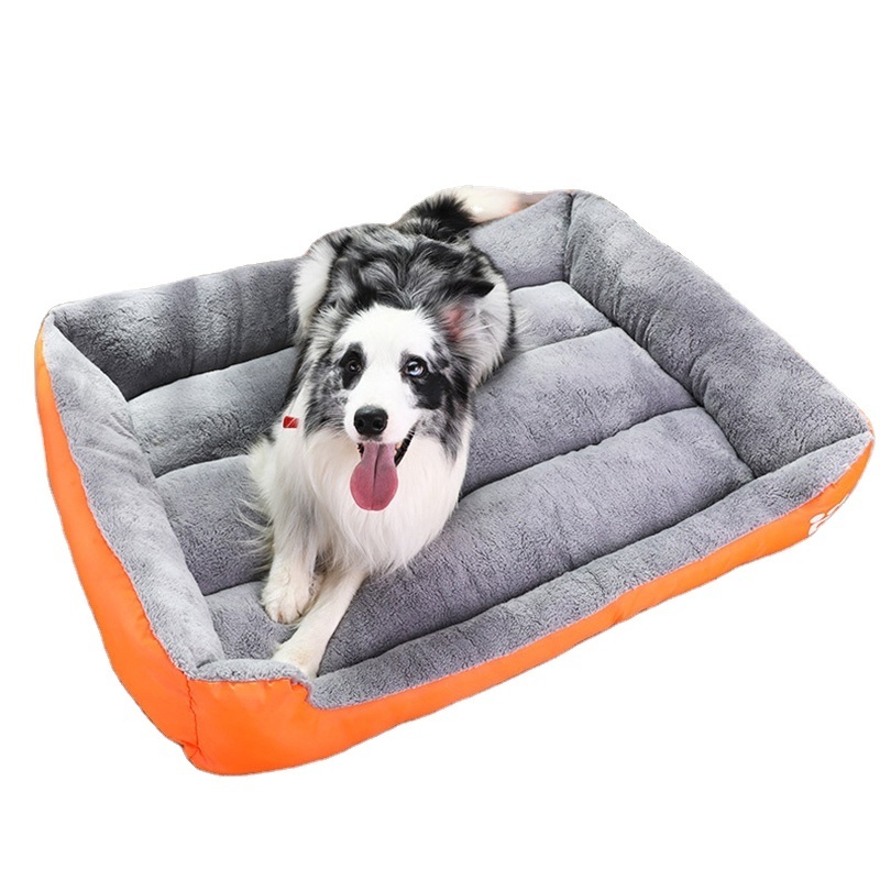 China Pet Supplies Sofa Mat Comfortable Dog Paw Printing Cushion New Rectangle Soft Plush Small Animal Shaped Pet Bed