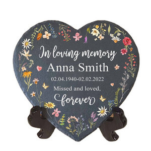 Custom Memorial Stone Indoor/Outdoor Use Remembrance Stone for Home Garden In Loving Memory Memorial Gift For Loss Of Father/Mom