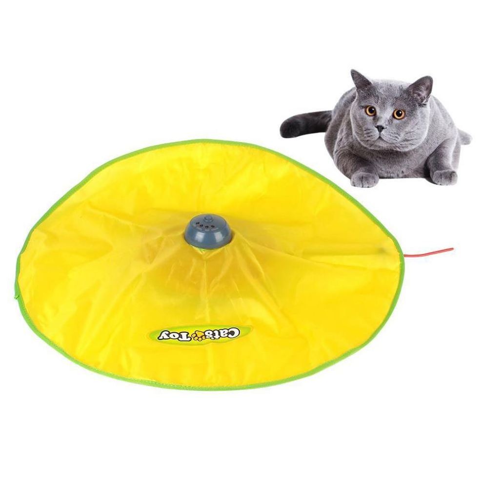 4 Speeds Smart Cat Toys Electric Motion Undercover Mouse Fabric Moving Feather Interactive Toy For Cat Kitty Automatic Pet Toy