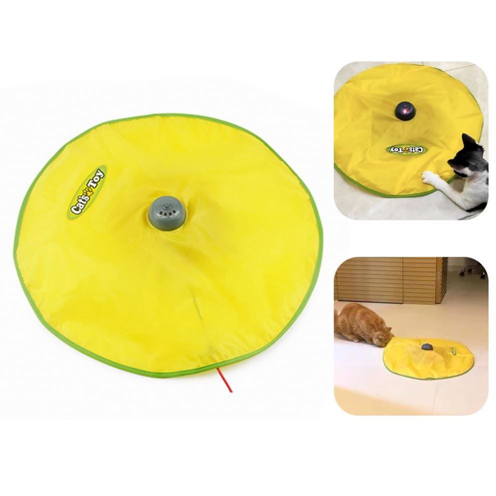 4 Speeds Smart Cat Toys Electric Motion Undercover Mouse Fabric Moving Feather Interactive Toy For Cat Kitty Automatic Pet Toy