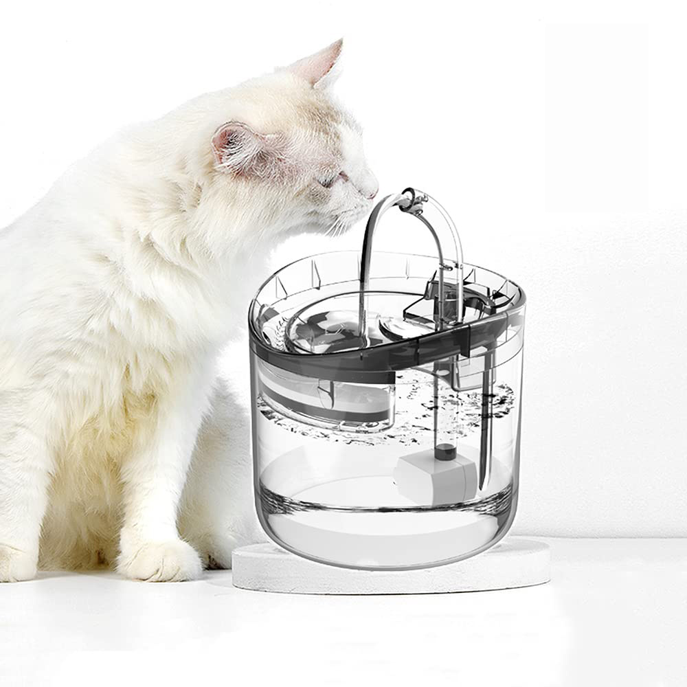 Mute Kitten Water Feeding Fountain Circulating Filter Transparent Pet Cat Automatic Water Drinking Fountain