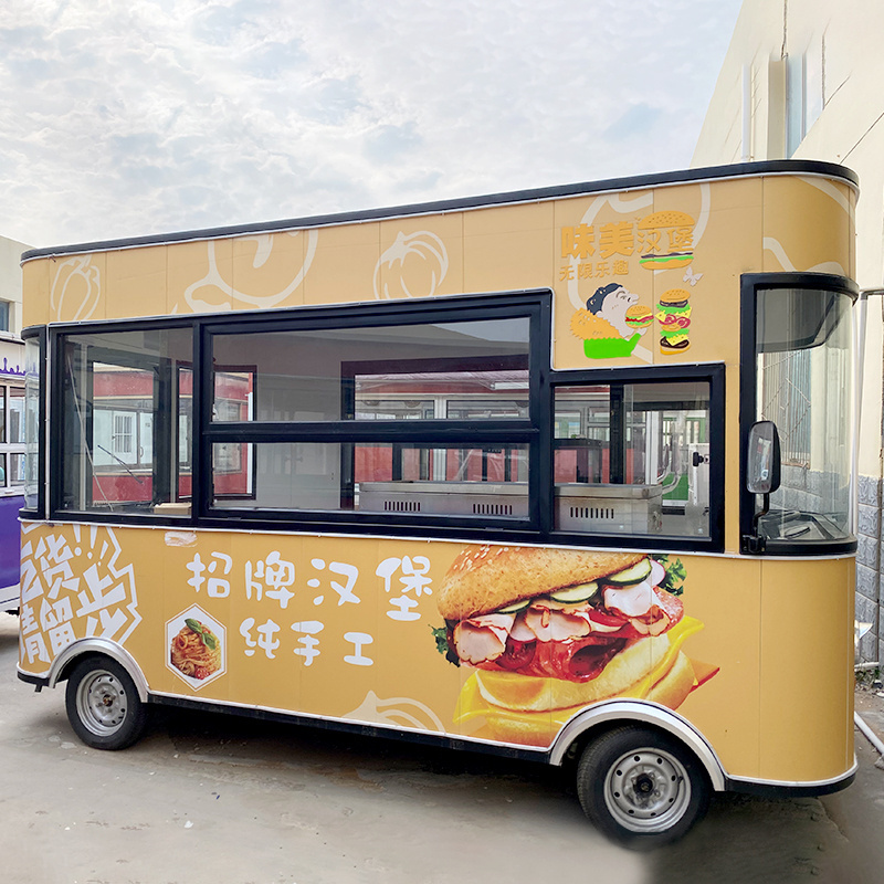 Wanda CE certified sno cone trailer food trailers fully equipped mobile food truck for vending