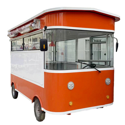 WD Mobile Kitchen Trailer Churros Caravan Coffee Cart Used Fast Food Trucks Europe Ice Cream Mobile Food Cart