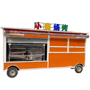 Mobile Food Kiosk Street Outdoor Fast Food Vending Cart Lemonade Juice for sale