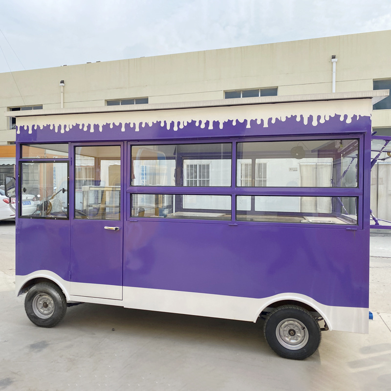 Wanda CE certified sno cone trailer food trailers fully equipped mobile food truck for vending