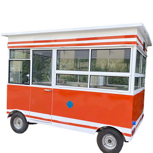 US Standard Mobile Food Boutique Cinema Wedding Flower Cart Mobile Stage Trailer Hot Food Cart