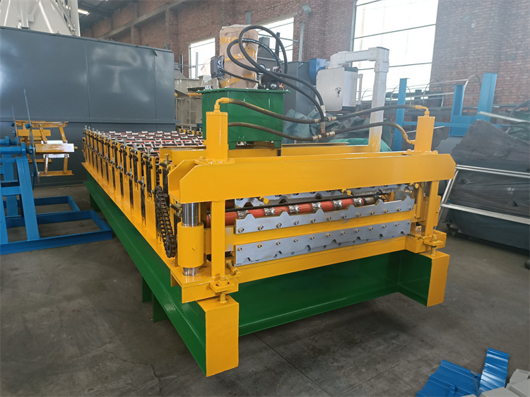 840 Automatic 6 Rib 7 Rib Glazed Metal Tile Making Pressing Panel Ibr Roll Former Forming Machine For Ppgi Roof