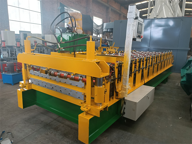 840 Automatic 6 Rib 7 Rib Glazed Metal Tile Making Pressing Panel Ibr Roll Former Forming Machine For Ppgi Roof