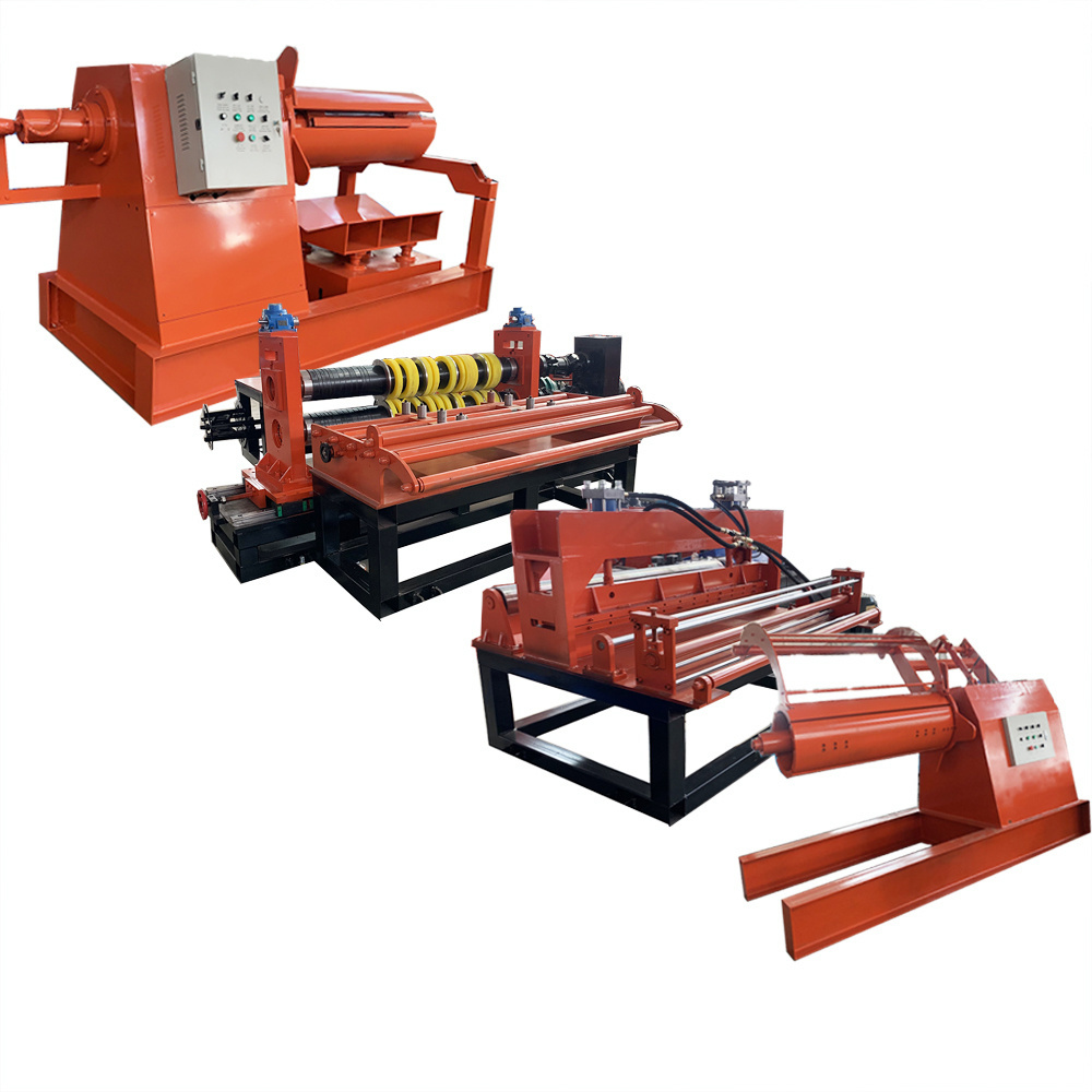 Automatic 0.3 - 1 mm Rewinding Slitting Machine Metal Slitting Product Line Steel Coil Slitting Machine