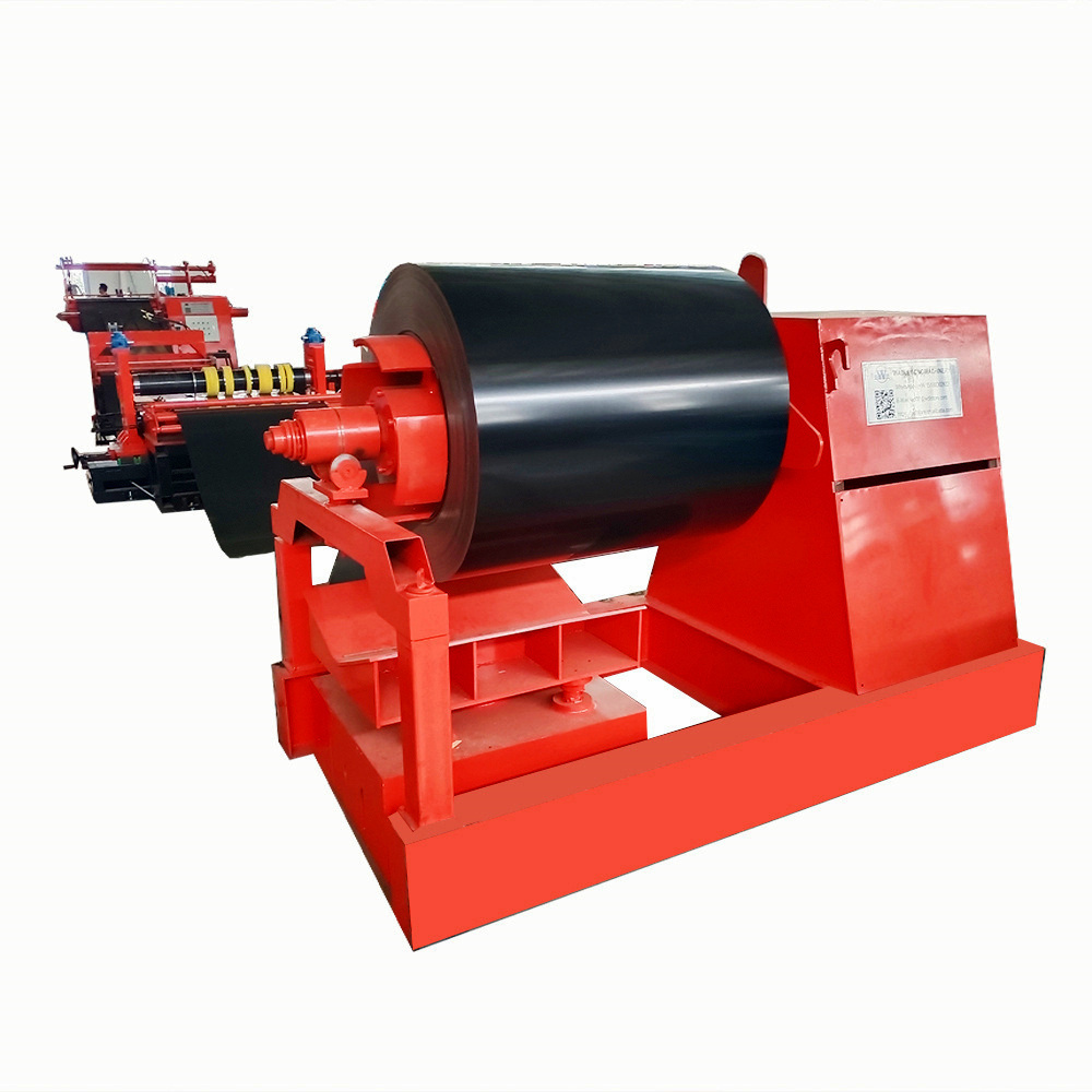 Automatic 0.3 - 1 mm Rewinding Slitting Machine Metal Slitting Product Line Steel Coil Slitting Machine