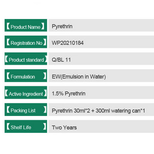 Widely Used Natural Insecticide 1.5% pyrethrin Kill Mosquitoes Cockroaches Flies Office Hotel