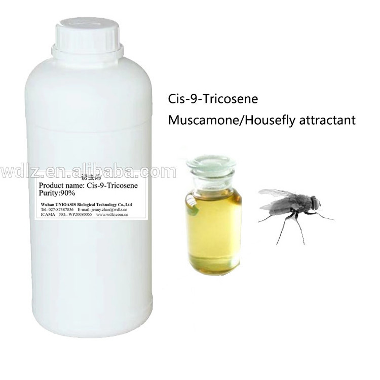 Insect pheromones z-9-tricosene synthesis fly attractant spray attracts housefly other pest