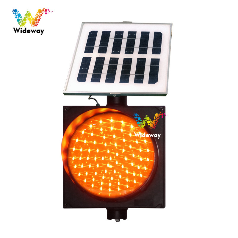 300mm LED Flare Road Safety Warning Solar Yellow Flashing LED Traffic Warning Light