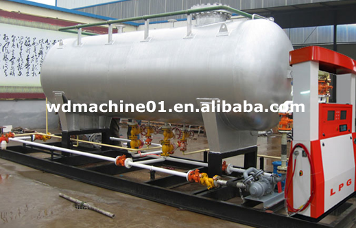 lpg skid Station with dispenser Mobile Skid Mounted LPG Filling gas cylinder tank