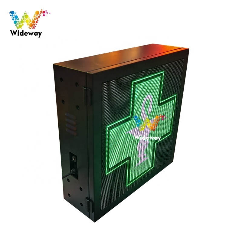 Full color IP65 luminous LED display for outdoor hospital advertising Pharmacy Cross LED display