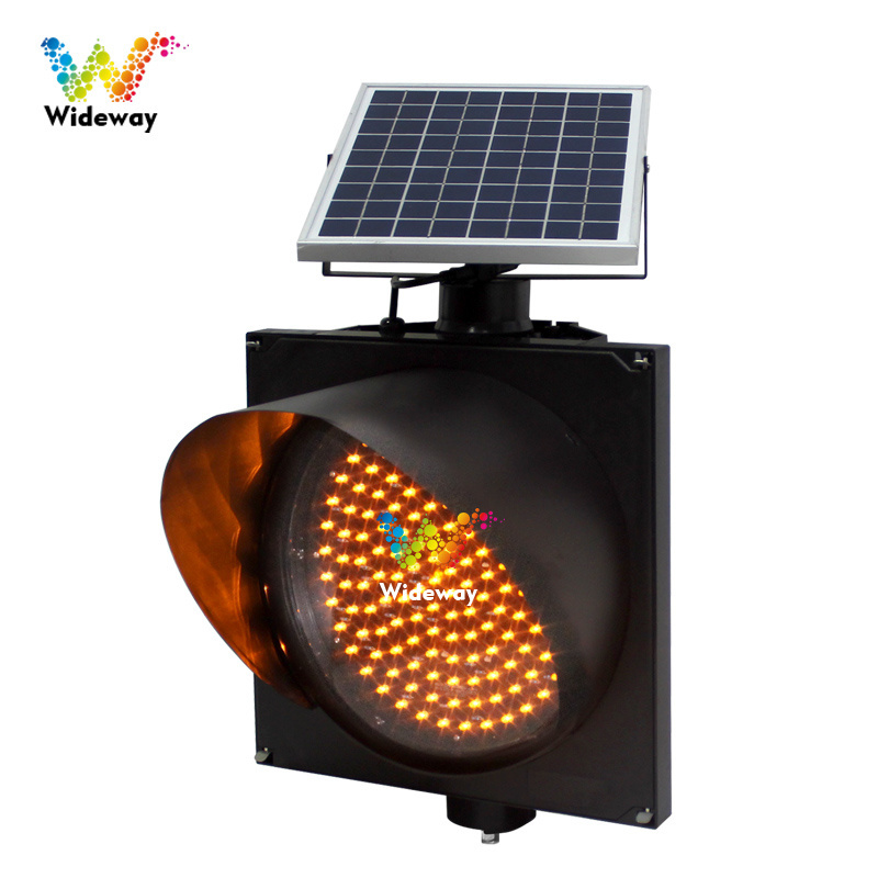 300mm Yellow Flashing Amber Lane Marker Light Solar Traffic Warning Light