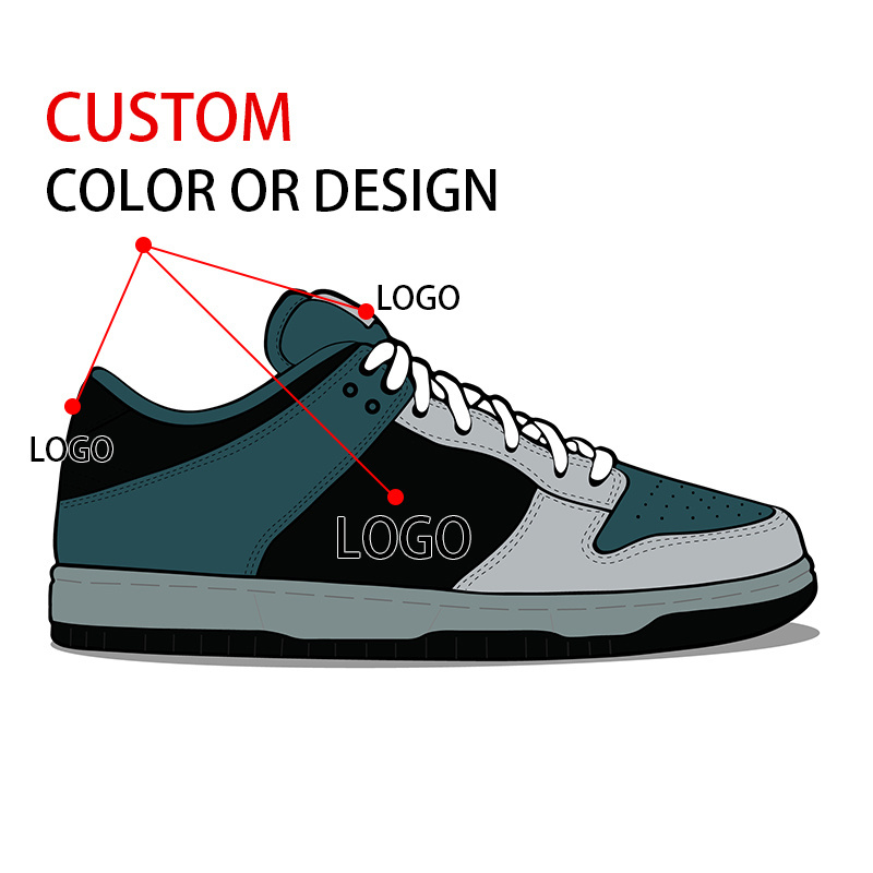 Original Customize Men Blank Skateboard Manufacturer Cheap Inflatable  Custom  High Low Cut Sole Leather Sneaker Shoes