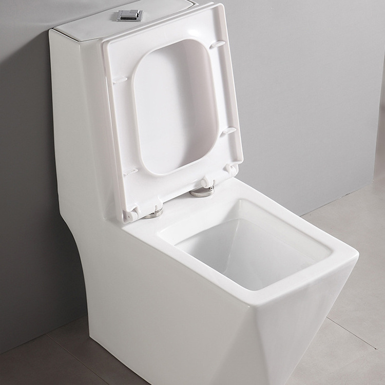 hot selling western black one piece toilets sanitary ware diamond design square wc toilet